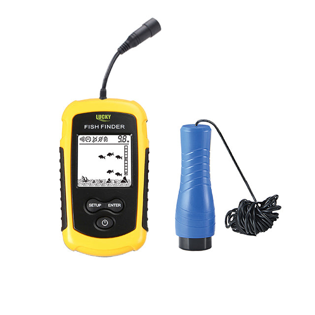 lucky fish finders LCD Color Screen Portable Wired Finder 100M Depth Range Sonar Echo Sounders Fishfinder depth range Classic FF1108-T